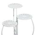 thumbnail image 6 of DecMode 19" x 14" x 24" 3 Tier White Metal Floral Plantstand, 6 of 15