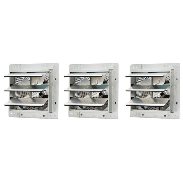 iLiving 10 Inch Variable Speed Wall Mounted Steel Shutter Exhaust Fan