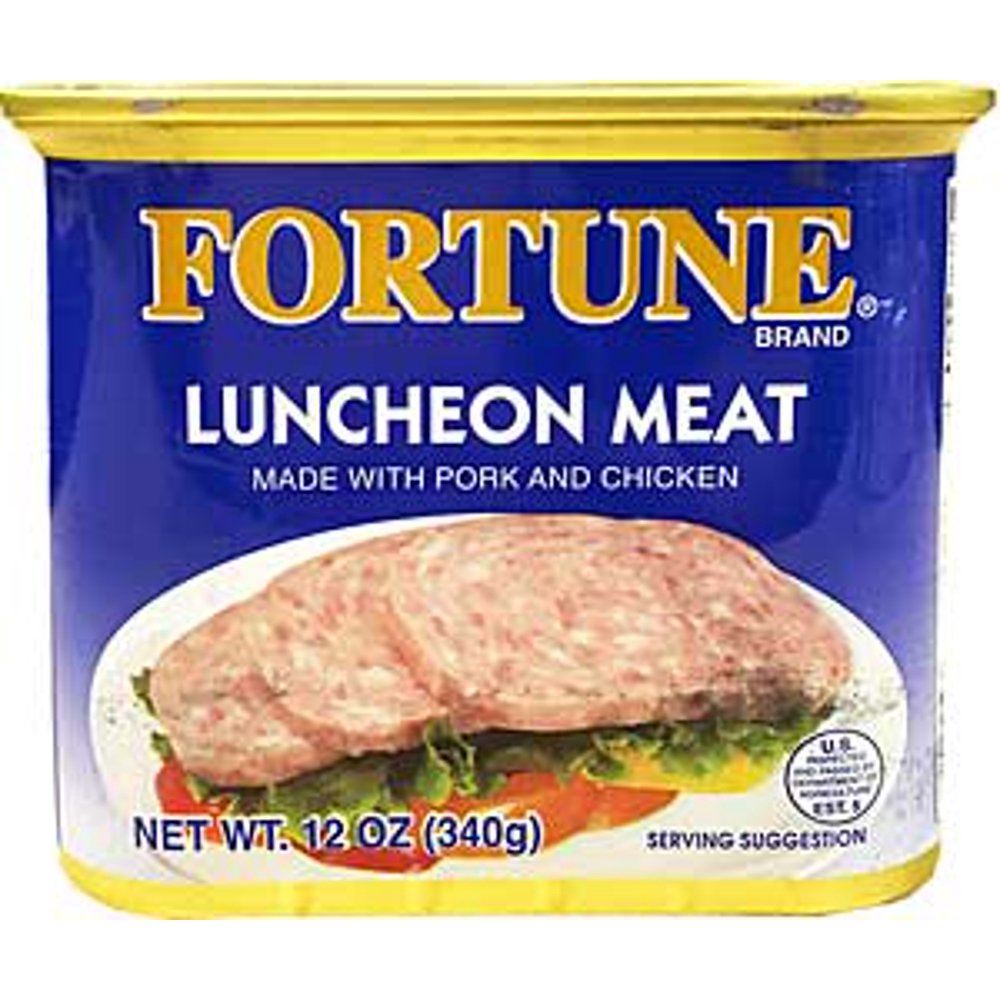 Fortune Brand Canned Luncheon Meat, Pork and Chicken, 12 Oz, 12 Ct