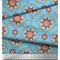 thumbnail image 2 of Soimoi Poly Georgette Fabric Floral Mandala Print Sewing Fabric Yard 52 Inch Wide, 2 of 3