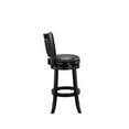 thumbnail image 4 of Bowery Hill 30" Contemporary Wood & Faux Leather Swivel Bar Stool in Black, 4 of 9