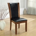 thumbnail image 3 of Furniture of America Waverly Faux Leather Side Chair in Brown Cherry (Set of 2), 3 of 6
