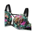 thumbnail image 2 of Victoria's Secret Swim Bombshell Push Up Bikini Top Shine Strappy Strap Tropical Floral Cup Size 34D NWT, 2 of 4