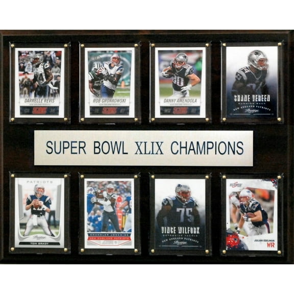 New England Patriots Super Bowl XLIX Champions 12'' x 15'' Team Plaque
