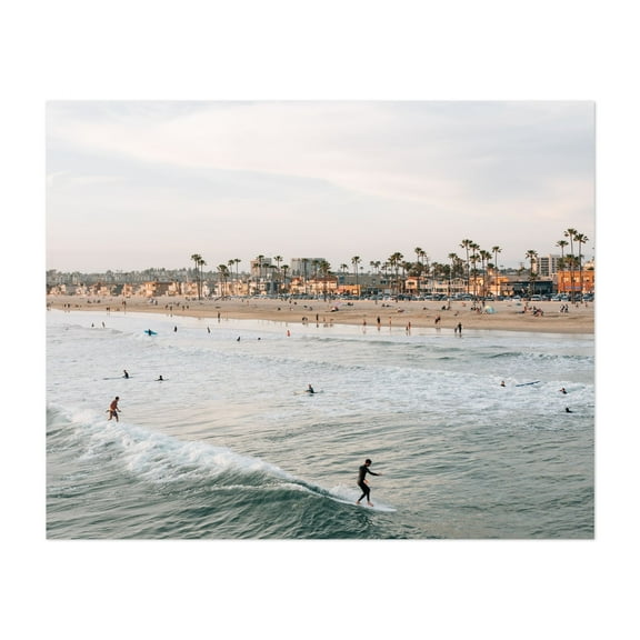 Surfing Newport Beach 01 - Newport Beach California Photography Unframed Wall Art Print 5 x 7 inches