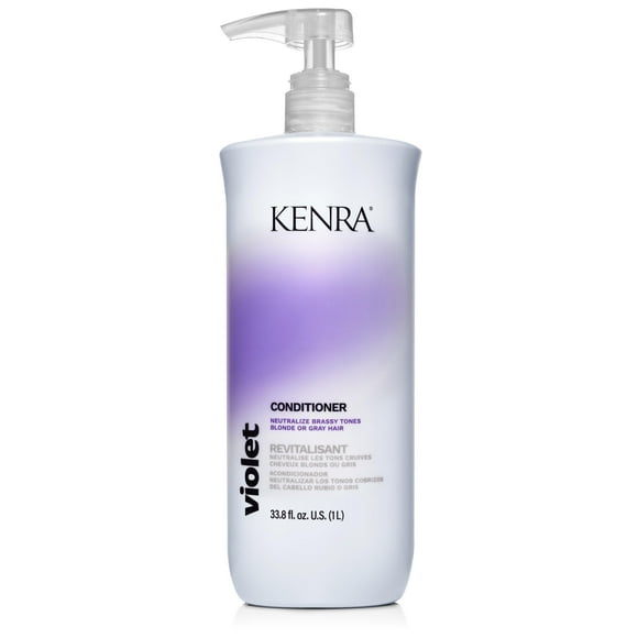 Kenra après-Shampoing Violet Élimine les Tons Cuivrés Pigment Violet + Dépôt Neutralise le Jaune Hydrate les Cheveux Traités Améliore la Vibrance du Blond Ou du Gris Hai