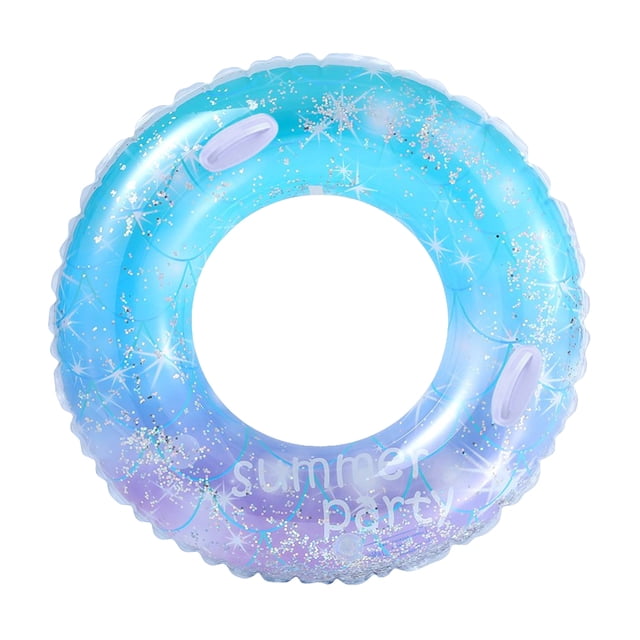 Anillo de natación con lentejuelas Anillo de natación estampado suave y resistente para la playa (100 con asa)