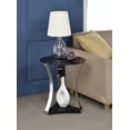 thumbnail image 1 of Table de bout Geiger d'ACME, chrome et verre noir, 1 of 2