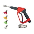 thumbnail image 1 of High Pressure Washer Gun Replacement – 3/8 Inch Quick Connect Spray Gun with 4 Color Coded Nozzles, High Pressure Wand for Car Wash & Yard Work, 1 of 3