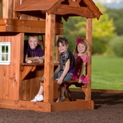 Backyard Discovery Tanglewood Cedar Wood Swing Set, Slide, Clubhouse, Playhouse, Snack Bar