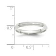 thumbnail image 5 of Auriga Fine Jewelry 14K White Gold 3mm Half Round with Edge Women's Wedding Band Size 12, 5 of 5