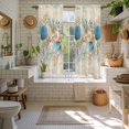 thumbnail image 4 of Beach Coastal Beige Kitchen Curtains 63 Inch Length, Nautical Shell Starfish Coral Summer Tiers Curtains for Living Room Berdoom Bathroom, Light Filtering Drapes Window Treatment 2 Panels 42"Wx63"L, 4 of 8