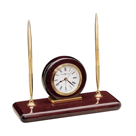 Howard Miller 613588 4 1 / 2 X 9 1 / 4 Rosewood Hardwood Analog Table Top Clock Pink photo Howard Miller 613588 4 1 / 2 X 9 1 / 4 Rosewood Hardwood Analog Table Top Clock Pink