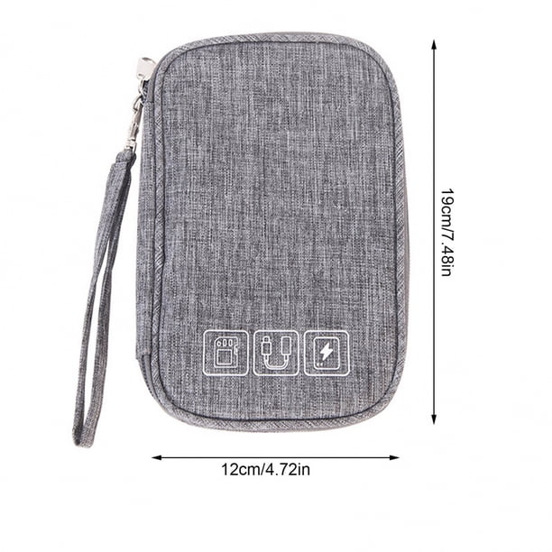 Pequeña Bolsa De Cable Organizador Electrónico Portátil Accesorios Electrónicos Almacenamiento Impermeable Suave Estuche De Transporte Para Cables USB , Cargadores , Discos Duros , Tarjetas SD Y Más huangjie unisex
