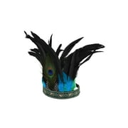 Nicky Bigs Novelties 1920s Gatsby Flapper Peacock Feather Crown Tribal Headdress Headpiece Carnival Costume Accessory Prop