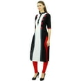 thumbnail image 4 of Phagun Tunique en Coton pour Femmes, Kurta Droite Décontractée d'Été avec Col Chinois, 4 of 8