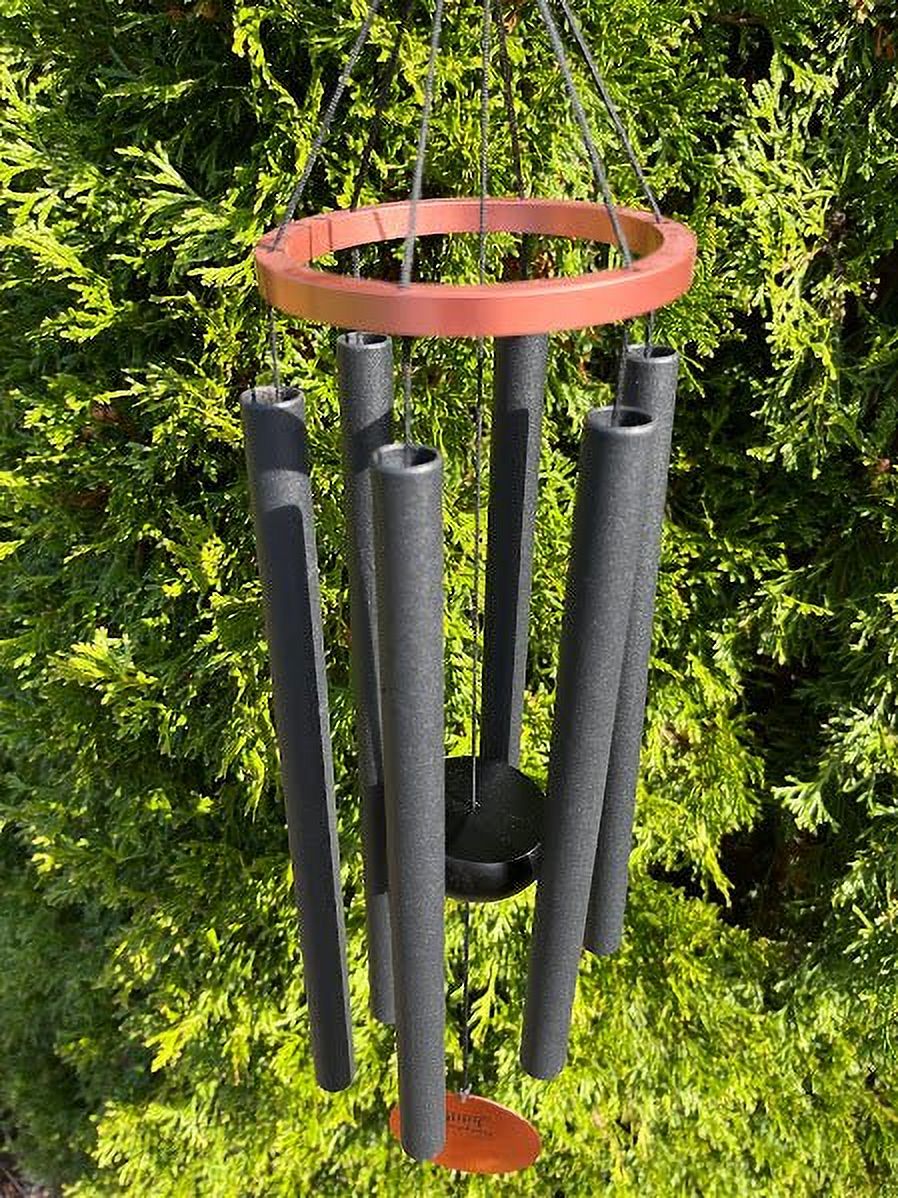 Panacea Products 80119 24 in. Nordic Habitat Wind Chime with Matte Finish - Black