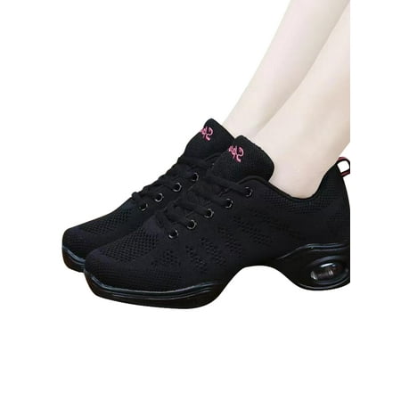 

Zodanni Ladies Lightweight Jazz Shoe Yoga Non-Slip Low Top Comfort Solid Modern Shoes Plush Lined Black 5