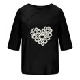 thumbnail image 4 of Birdeem T-Shirt Décontracté en Coton et Lin Imprimé à Manches Courtes Col Rond Boutonné, 4 of 12