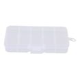 thumbnail image 4 of Decodeary 10 Grid Plastic Jewelry Removable Storage Box Multi-functional Organizer for Beads and Earrings White 12.8x6.5x2.2cm 1Set, 4 of 6