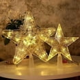 thumbnail image 3 of Luces LED de adorno de árbol de estrella de Navidad, lámpara de Estrella Brillante, brillante luz nocturna, adornos superiores de árbol de Navidad, decoración de fiesta en casa de Año Nuevo, 3 of 4