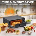 thumbnail image 2 of Aoile Indoor Pizza Oven Countertop, 1100W Electric Pizza Oven with Timer for Home and Commercial, Black, 2 of 8