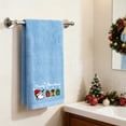 thumbnail image 3 of Funny Christmas Snowman Hand Towels for Bathroom Kitchen- 100% Cotton Soft Absorbent Winter Holiday Bath Towels Cute Decor - Fun Novelty Christmas Xmas Secret Santa Gifts for Women Mom -Set of 2,Blue, 3 of 7