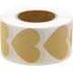 thumbnail image 2 of 38mm Love Heart Shape Natural Kraft Permanent Adhesive Label 1.5' Color Coding Dot Labels 500 Stickers per Roll (Kraft, Heart), 2 of 2