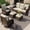 Brown & Beige, variant on Poteban Outdoor Cushions for Patio Furniture Replacement, Waterproof Patio Furniture Cushions, Deep Seat Patio Cushions, Patio Seat Cushions for Outdoor Sectional (Navy Blue)