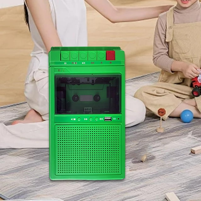 Reproductor de casete portátil con micrófono, pequeño estéreo, versátil, multifunción, repetidor para música personal, para hombres y mujeres