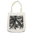 thumbnail image 1 of Palm Tree Tote Bag, Palm Tree Silhouette Exotic Plant on Dark Theme Foliages Relaxing in Nature Image, Cloth Linen Reusable Bag for Shopping Books Beach and More, 16.5" X 14", Cream, by Ambesonne, 1 of 2