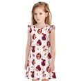 thumbnail image 1 of Balery Cartoon Hedgehogs Camisón de princesa para niñas, pijama de algodón con mangas abullonadas, suave y bonito.-Small, 1 of 6