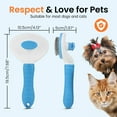 thumbnail image 5 of Jewyow Pet Grooming Brush - Deshedding Tool for Dogs & Cats, Short/Long Hair - Indoor Cat Brush for Shedding, Gentle Cleaning Comb for Puppies & Kittens, 5 of 7