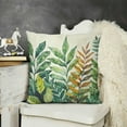 thumbnail image 2 of YINGXI Block Print Throw Pillow Covers Green Botanical Pillow Cases Plant Decorative Cushion Covers for Sofa Couch 22x22in, 2 of 5