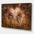 thumbnail image 3 of Designart ' Close Up Of Wolf Eyes In The Grass ' Farmhouse Canvas Wall Art Print, 3 of 4