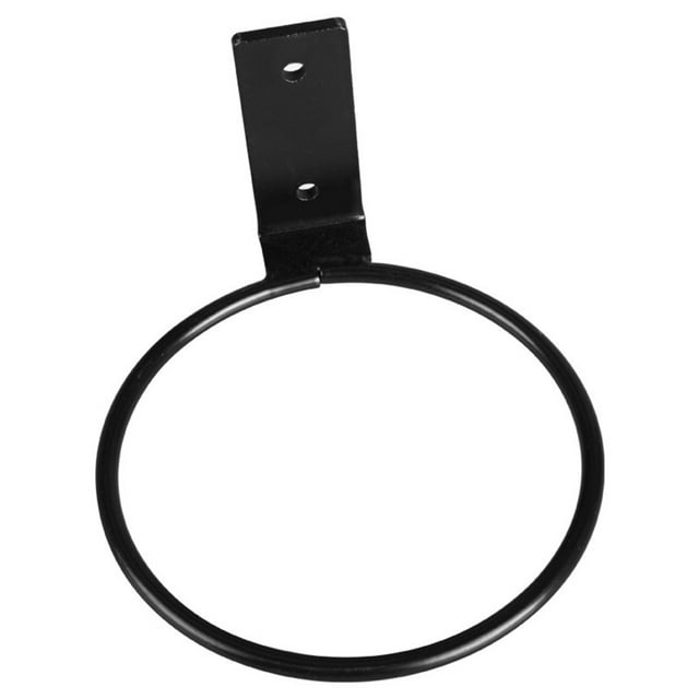 Generic 8-Inch Wall-Mounted Iron Flower Pot Holder Ring, Black Vertical Space-Saving Plant Shelf, 1-Piece Set with Screws & Anchors