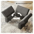 thumbnail image 7 of Fabric Modular Sectional Sofa Armrest Backrest Module Couch Side Sectional Part Armrest/Backrest Grey, 7 of 7