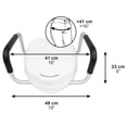 thumbnail image 3 of - Toilet Seat Riser with Handles 4 inch (Fits Round and Elongated up to 15"), Raised with Lid, Seniors, 3 of 9