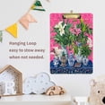 thumbnail image 4 of FORMRS Acrylic Clipboard with Low Profile Clip Standard A4 Letter Size, 12.5" x 9", White Vibrant Flowers, 4 of 8