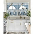 thumbnail image 5 of Seaside Pelican Kitchen Curtains Sets 24 Inch Length with Valance, Blue Rustic Art Ocean Birds Swag Valances and Tiers Curtain Set Drapes Swag Curtains for Living Room, Bathroom, Bedroom, Cafe, 5 of 6