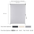 thumbnail image 5 of BPS Outdoor Roller Shades Porch Blinds, 5% Openness UV Protection Cordless Solar Fabric Sun Shade for Patio Gazebo Pergola, 4'W x 8'H, Light Gray, 5 of 7