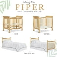 Dream On Me Piper 4in1 Convertible Mini Crib, Natural