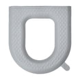 thumbnail image 4 of Almohadillas para tapa de asiento de inodoro con asa, fácil instalación, más gruesas, reutilizables, limpiables, autoadhesivas para oficina, baño, Gris, 4 of 8