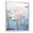 thumbnail image 2 of Designart "Dreamy Minimalist Lotus" Lotus Floater Framed Wall Art Living Room, 2 of 5