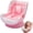 Pink, variant on Hamster Car Seat with Adjustable Leash & Vent Clip, Small Animal Safety Carrier with Magnetic Base for Guinea Pigs Mice Gerbils, Secure Travel Vehicle Vent Holder with Buckle
