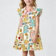 thumbnail image 2 of Bxsruta Girls 2-8 Years Chinese Cheongsam Dress Long Sleeve Summer Party Princess Dress Soft Stretchy, 2 of 7