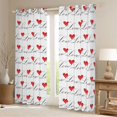 thumbnail image 2 of Manfei Happy Valentine'S Day Blackout Curtains Set of 2 (52x84 Each),Cute Loves Pattern Window Curtains,Red White Curtains and Drapes For Men Women,Super Cozy Room Decor, 2 of 6