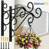Rekopi 2 Pcs Hanging Plant Bracket, 10 Inch Wall Mount Plant Bracket for outdoor Bird Feeder Lanterns Wind Chimes