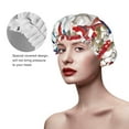 thumbnail image 4 of Disketp Colorful Mushrooms Shower Caps,Reusable Shower Cap For Women, Double Layer Waterproof Hair Cap, Large Size For All Hair Lengths,For Girls Spa Home Salon Use, 4 of 9