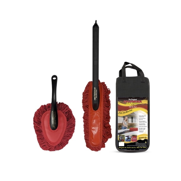 California Car Duster Auto Detailing Combo with Black Plastic Handle and Wax Treated Cotton Mop